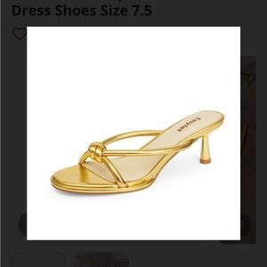 Elegant Gold Heeled Sandals